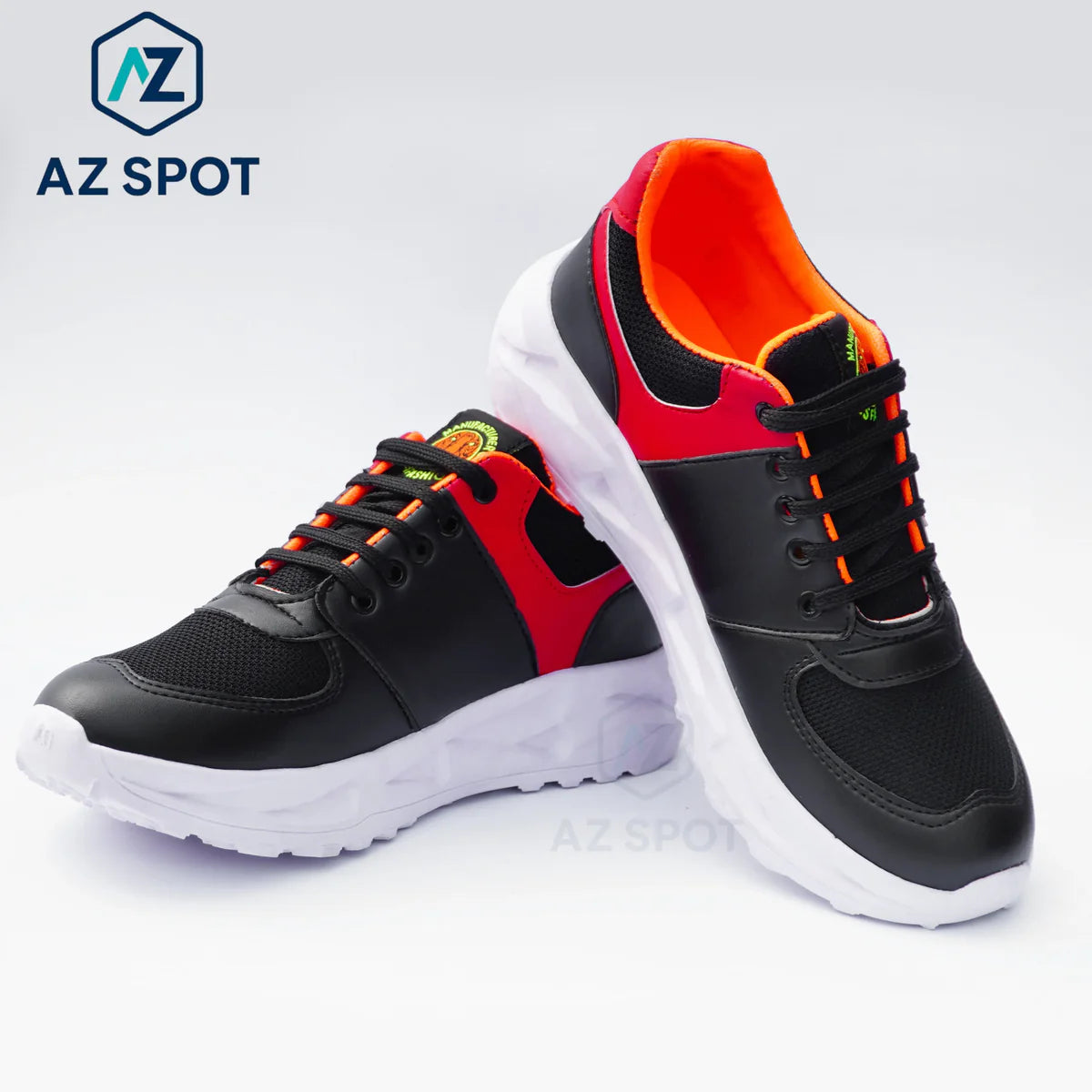 AZ Spot Men’s Velocity Sport Sneakers – Red & Black Edition